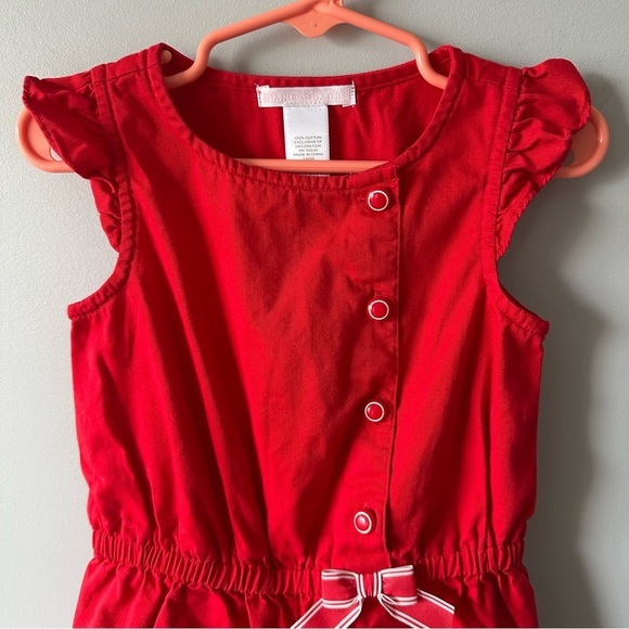 Janie and Jack Romper One Piece Red White Nautical Nantucket Breeze Preppy 24 M - Picture 2 of 8